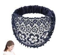 boho chic crystal and pearl headband, Boho-Chic Crystal & Pearl Embellished Wide Headbands Plum Blossom, Hollow Elegant Floral Beaded Lace Head Coverings for chics (#1)