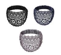 Boho-Chic Crystal & Pearl Embellished Elegant Floral Beaded Wide Headbands, Boho Chic Headband for Women (3PCS-D)