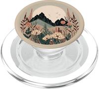 Boho Chic Floral Forest Nature Mountain Leaves for Girl PopSockets PopGrip para MagSafe