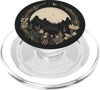 Boho Chic Floral Forest Nature Mountain Moon Hiking Camping PopSockets PopGrip para MagSafe