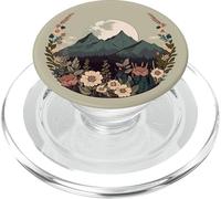 Boho Chic Floral Moon Forest Nature Mountain Retro For Girls PopSockets PopGrip para MagSafe