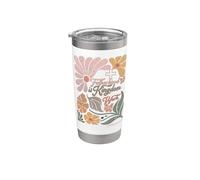 Boho Christian Dad Día del Padre La Paternidad es Trabajo del Reino Vaso térmico de acero inoxidable de doble pared