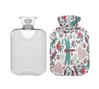 Boho, corazones, libélulas, retro, botellas de agua caliente, almohadilla de calentamiento de agua, alivio de dolores de cabeza, dolor de espalda, calambres menstruales