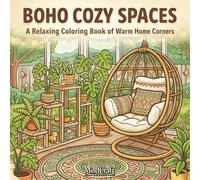 Boho Cozy Spaces: A Relaxing Coloring Book of Warm Home Corners, Aesthetic Plant Rooms, and Comforting Interior Designs