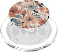 Boho Crema Estética Neutral Floral Wild Flower Pattern PopSockets PopGrip para MagSafe