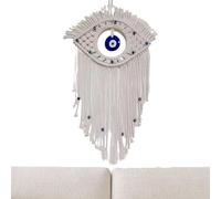 Boho Dream Catcher, Handmade Macrame Catcher, Woven Evil Eye Wall Decor, 9.25x19.69 inches Bohemian Art with Tassels, Lightweight and Easy to Attach, Ideal for Bedroom, Living Room