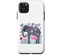 Boho Elephant Floral Butterfly Teal Blue Cute Pink Flamingo Carcasa para iPhone 11 Pro Max