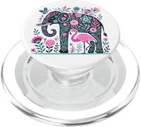 Boho Elephant Floral Butterfly Teal Blue Cute Pink Flamingo PopSockets PopGrip para MagSafe