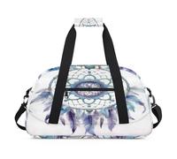 Boho Ethnic Dream Catcher - Bolsas de lona para niñas y niños, bolsa de viaje de fin de semana de 24 litros, bolsa de deporte para gimnasio, práctica, color, 24 L, Organizador de bolsas