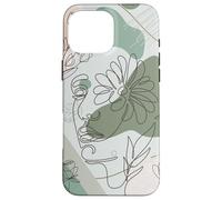 Boho Face Line Art Abstract Floral Drawing Women Minimalist Carcasa para iPhone 16 Pro MAX