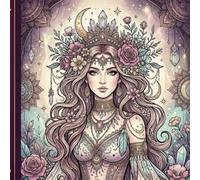 Boho Fantasy Queens Coloring Book: Elegant Line Art for Adults - Magical Women, Floral Hair, Ornamental Jewelry & Intricate Decorative Patterns