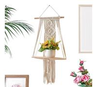 Boho Floating Shelves, Handmade Woven Tapestry, Rustic Wall Storage Rack, Macrame Decor Wall Organizer, Floating Shelf for Kitchen, Bohemian Wall Shelf, Bathroom Storage Organizer, Living Room Wall