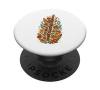 Boho Floral Bassoon Bassoonist PopSockets PopGrip Adhesivo