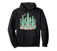 Boho Floral Cactus Luna Desierto Southwest Western Cactus Sudadera con Capucha
