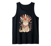 Boho Floral Maine Coon American Longhair Camiseta sin Mangas