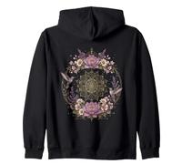 Boho Floral Mandala Colibrí Lotus Decoración Botánica Sudadera con Capucha