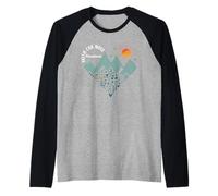 Boho Floral Mountain Flower Heart Faith Can Move Mountains Camiseta Manga Raglan