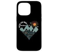 Boho Floral Mountain Flower Heart Faith Can Move Mountains Carcasa para iPhone 14 Pro MAX