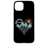 Boho Floral Mountain Flower Heart Faith Can Move Mountains Carcasa para iPhone 15 Plus