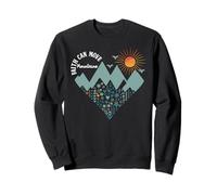 Boho Floral Mountain Flower Heart Faith Can Move Mountains Sudadera