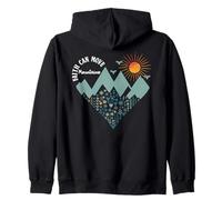 Boho Floral Mountain Flower Heart Faith Can Move Mountains Sudadera con Capucha