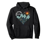 Boho Floral Mountain Flower Heart Faith Can Move Mountains Sudadera con Capucha