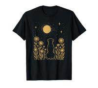 Boho Floral Rottweiler Moon, Retro Rottweiler Night Flower Camiseta