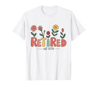 Boho Flowers Retirement Party Retired EST 2026 Camiseta