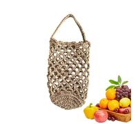 Boho Fruit Storage,Hand Woven Fruit Vegetable Kitchen Storage Net Pouch - Wall Onion Basket | For Home Farmhouse Pantry Living Room Bedroom Balcony Laundry Room Entryway