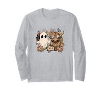 Boho Ghost Highland Cow Autumn Woman Fall Manga Larga