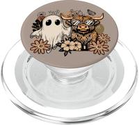 Boho Ghost Highland Cow Autumn Woman Fall PopSockets PopGrip para MagSafe