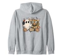 Boho Ghost Highland Cow Autumn Woman Fall Sudadera con Capucha