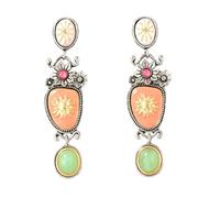 Boho girasol multicolor cuelga los pendientes retro floral declaración pendientes para las mujeres accesorio a juego universal adecuado para vacaciones, festivales y vida diaria