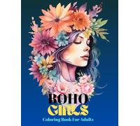 Boho Girls Coloring Book For Adults: Girls Portraits Coloring Book For Adults