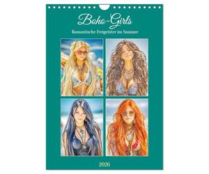 Boho-Girls. Romantische Freigeister im Sommer (Wandkalender 2026 DIN A4 hoch), CALVENDO Monatskalender: Bilder voller Sonne, Freiheit und weiblicher Sinnlichkeit