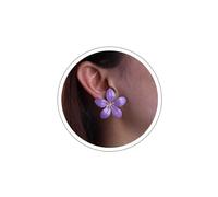 Boho Gran Flor Rosa Pendientes De Oro Lindo Verde Margarita Pendientes Simple Púrpura Floral De Pétalos Grandes Declaración Delicada Exagerada Minimalista Joyería De Moda Para Las Mujeres