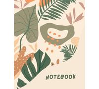 Boho Green & Brown Abstract Notebook