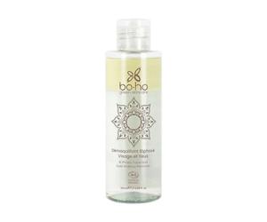BOHO GREEN | Desmaquillante bifásico rostro y ojos | Elimina suavemente el maquillaje | Aceite de albaricoque y agua floral de malva orgánica | Sin perfume | Pieles sensibles | 125 ml