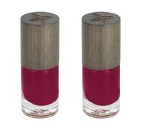 BOHO GREEN | Esmalte de uñas 108 Frambuesa Intensa | Pack de 2 | Brillo duradero 6 días | Biocerámica hexanal patentada | 85% natural | Cuidado protector de uñas | Vegano | 5 ml