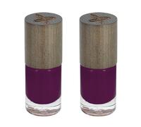 BOHO GREEN | Esmalte de uñas 111 Violeta Uva | Pack de 2 | Brillo y cuidado de larga duración | 85% de origen natural | Fortalece, protege y realza las uñas | Frasco de 5 ml