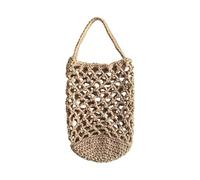 Boho Hanging Organizer - Space Saving Storage Solution, Woven Produce Holder with Breathable Mesh, Rustic Kitchen Accessory, Decorative Wall Basket, Eco Friendly Keeper for Fresh Produce Preservation