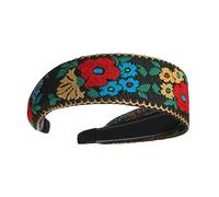 Boho Headbands For Women, Floral Embroidered Hairbands, Ethnic Vintage Style Headbands, Comfortable Stretchy Hair Accessories, Stylish Bohemian Hairpieces, Soft And Headbands, Headbands For Gi