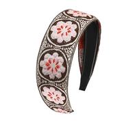 Boho Headbands for Women, Floral Embroidered Headbands, Vintage Style Hair Accessories, Ethnic Style Headpiece, Girls Boho Hair Bands, Floral Pattern Headbands, Bohemian Style Hair Accessories