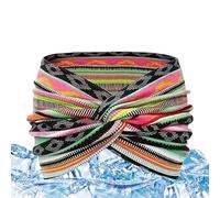 Boho Headbands - Printed Yoga Hairbands for Women | Twisted Floral Hair Accessories | Breathable Retro Tie Dye Knotted Headwear for Wedding Running Cycling Music Festival Yoga Casual Wear Girls Ladies