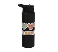 Boho Hearts Back to School Kindergarten Stainless Steel Insulated Water Bottle
