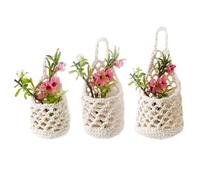 Boho Indoor Plant Hanger, Wall Mount Holder, Decorative Hanging Planter Basket Stand, Space Saving Green Plant Display Rack, Stylish Home Interior Garden Kitchen Living Room Window Patio Yard Fence