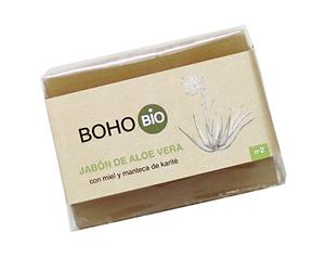 BOHO Jabón de Aloe Vera Bio con miel y manteca de Karité 6110 Formato Pastilla 100gr.