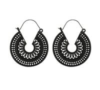 Boho Jewelry Sterling Hoop Ethnic Enamel Vintage Heart Drop Earrings for Women
