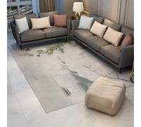 Boho Lavable 120x150 Alfombra for Salon Vintage Area Alfombrilla Dormitorio Soft Antideslizante Thin Resistente a Las Manchas Tapete Comedor Indoor Minimalist Ink Landscape Grey Office