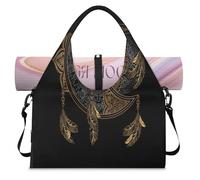 Boho Magic Moon Sun - Bolsa de lona deportiva con compartimento para zapatos, estilo bohemio, para fin de semana, noche, para gimnasio, yoga, viajes, color, L, Bolsa de viaje
